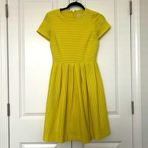 Yellow a-line dress